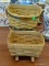 (R2) LONGABERGER BASKETS; 3 PIECE LOT TO INCLUDE A 1993 ROCKING BASKET, A 1998 TALL BASKET, AND A