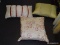 (R2) THROW PILLOWS; 3 PIECE LOT TO INCLUDE A PAIR OF THROW PILLOWS AND A MUSTARD COLORED THROW
