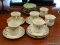 (R1) TEA CUPS AND SAUCERS; 14 PIECE LOT TO INCLUDE A SET OF 6 POPE-GOSSER CHINA TEA CUPS W/ SAUCERS