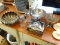 (R1) LOT OF ASSORTED SILVERPLATE; 6 PIECE LOT TO INCLUDE 2 COMPOTE DISHES (ONE WITH A LACED RIM),