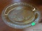 (R1) YELLOW DEPRESSION GLASS, ROSE CABBAGE PATTERNED, OVAL SERVING DISH.