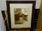 (R6) FRAMED STILL LIFE PHOTO; PHOTOGRAPH OF A FLORAL ARRANGEMENT SITTING IN AN ANTIQUE CROCK. DOUBLE