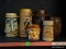 (SHELVES) LOT OF BEER MUGS; 6 PIECE LOT TO INCLUDE 4 EARTHENWARE STEINS, A COLONIAL MUG, AND A