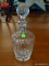 CUT CRYSTAL DECANTER WITH STOPPER.