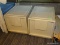 PAIR OF VINTAGE PLASTIC, STACKABLE FILING CABINETS.