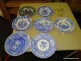 (R3) LOT OF SPODE WALL PLATES; INCLUDES 4 SPODE BLUE ROOM COLLECTION TRADITIONS SERIES PLATES, 2
