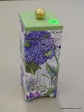 (R3) MICHEL DESIGN WORKS LOTION AND BOX; HYDRANGEA HAND AND BODY LOTION INSIDE A DECORATIVE BOX.