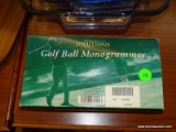(R3) PERFECT SOLUTIONS GOLF BALL MONOGRAMMER. MODEL # PS0145PM. IN ORIGINAL BOX. USED.