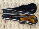 (R5) TON-KLAR THE DANCLA VIOLIN 126 4/4 WITH CASE, BOW (STRING IS BROKEN) AND SHEET MUSIC.