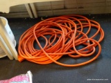 EXTENSION CORD WITH 3 OUTLETS. AT LEAST 50' LONG.