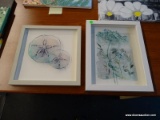 (TABLES) LOT OF FRAMED ART; 2 PIECE LOT TO INCLUDE A SAND DOLLAR FRAMED ART WITH GRAY FINISHED FRAME