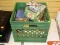 CRATE LOT OF ASSORTED ITEMS; INCLUDES A BOX OF ASSORTED WILDLIFE ADVENTURE CARDS, A 