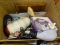 BOX LOT OF ASSORTED ITEMS; INCLUDES A WAHL MASSAGER, A CERAMIC POTPOURRI HOLDER ON STAND, A