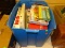 TUB LOT OF ASSORTED BOARD GAMES; INCLUDES DOGOPOLY, FUN CITY, PASSWORD, CAREERS, AGGRAVATION,