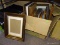 BOX LOT OF ASSORTED PRINTS AND PICTURE FRAMES; LARGE LOT TO INCLUDE 11 PICTURE FRAMES AND 15 PRINTS