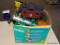 BOX LOT OF ASSORTED TOY TRAINS; INCLUDES A BACHMANN'S BIG HAULER RC RECEIVER, A COAL FREIGHT TRAIN