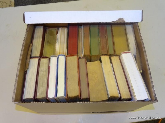 BOX LOT OF ASSORTED BOOKS; INCLUDES "KIPLING, A SELECTION OF HIS STORIES AND POEMS" BY JOHN