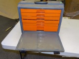 FLAMBEAU 6-DRAWER TOOL CHEST WITH CONTENTS; CONTENTS INCLUDES ASSORTED SHOP TOOLS.