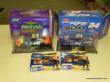 LOT OF JEFF GORDON COLLECTIBLE RACING CARS; 4 PIECE LOT TO INCLUDE A REVELL COLLECTION PEPSI RACING