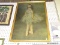 (WALL) FRAMED PORTRAIT PRINT; SHOWS A YOUNG GIRL STANDING IN HER BALLERINA UNIFORM. ARTIST NAME IN