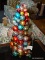 (R2) LIGHTED, PLASTIC BALL CHRISTMAS TREE. MEASURES 20