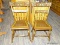(R3) TOLE PAINTED SIDE CHAIRS; 2 PIECE SET OF BROWN PAINTED, BANNISTER BACK SIDE CHAIRS WITH LEAF