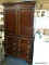 (R4) LEXINGTON FURNITURE INDUSTRIES, PALMER HOME COLLECTION ARMOIRE; CHIPPENDALE STYLE, WALNUT