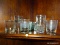 (R4) LOT OF ASSORTED GLASSWARE; 9 PIECE LOT OF ASSORTED GLASSWARE TO INCLUDE 3 ROCKS GLASSES, A