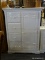 (R4) JARDINE GENTLEMAN'S CHEST; WHITE FINISHED GENTLEMAN'S CHEST WITH 4 DRAWERS ON THE LEFT AND A