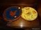 (R1) PAIR OF POTTERY PLATES; 2 PIECE LOT TO INLCUDE A CLAY VALLEY POTTERY PHAESANT PATTERNED PLATE