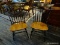 (R1) PAIR OF WINDSOR CHAIRS; 2 PIECE SET OF FAN BACK, WINDSOR STYLE SIDE CHAIRS WITH A BLACK PAINTED