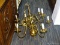 (R1) POLISHED BRASS CHANDELIER; 10-ARM, 2-TIER, CANDLE STICK STYLE CHANDELIER. MEASURES ROUGHLY 20