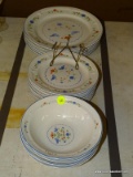 (R2) LOT OF NEWCOR, HOMECOMING STYLE STONEWARE; 16 PIECE LOT TO INCLUDE 5 DINNER PLATES, 7