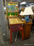 (R4) BALLY TOUCHDOWN PINBALL MACHINE. VINTAGE CONDITION. POWERS ON AND LIGHTS UP, BUT DOESN'T PLAY.