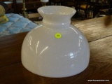 (R2) WHITE GLASS SHADE. MEASURES 7