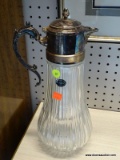 (WALL) GODINGER ITALY CARAFE; FINE CRYSTAL AND SILVERPLATE CARAFE/PITCHER.