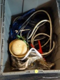 (R4) TUB LOT OF ASSORTED ITEMS; LOT TO INCLUDE A SET OF HEADPHONES, AN ACDELCO INDUSTRIAL