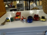 (R4) LOT OF TOY CARS; 7 PIECE LOT TO INCLUDE A VOLKSWAGEN CONVERTIBLE BEETLE, A WELLY RED MERCEDES,