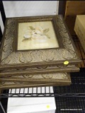 (R4) SET OF FRAMED FLORAL PRINTS; 4 PIECE LOT OF FRAMED FLORAL PRINT TO INCLUDE A MAGNOLIA, A LILAC,