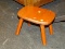 (R2) OBLONG, STAINED WOODEN STOOL. MEASURES 12