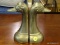 (R3) PAIR OF BRASS DUCK HEAD BOOKENDS.