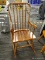 (R3) BANNISTER BACK ROCKING CHAIR; WOODEN ROCKING CHAIR WITH TURNED DETAILING ALONG THE BACK, LEG