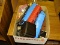 (SHELVES) LIONEL TRAINS WITH TRANSFORMER; BOX LOT TO INCLUDE A PAIR OF LIONEL BLT 8-57 MODEL TRAINS,