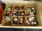 (SHELVES) LOT OF ASSORTED CHRISTMAS ORNAMENTS; 18 PIECE LOT TO INCLUDE ASSORTED GLASS, CERAMIC, AND