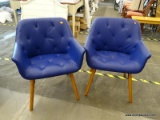 (R3) PAIR OF MID CENTURY MODERN ARM CHAIRS; 2 PIECE SET OF MID CENTURY MODERN STYLE, BARREL ARM