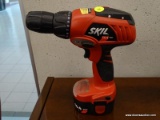 (R1) SKIL 14.4V DRILL WITH BATTERY. MODEL NO. 2566.