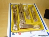 (SHELVES) ROGERS BROS 1847 ETERNALLY YOURS SILVERWARE; LOT TO INCLUDE 8 DINNER FORKS, 7 SALAD FORKS,
