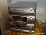 (BWALL) EMERSON MS7781 RADIO, CD PLAYER, AND CASSETTE TAPE PLAYER WITH 3 DISC CHANGER.