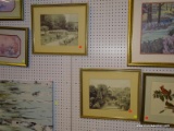 (LWALL) PAIR OF VINTAGE PHOTOGRAPHS; 2 PIECE SET OF FRAMED PHOTGRAPHS OF NATURE WALKWAYS UP TO A