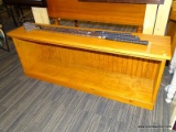 (LWALL) HUCH TOP; STAINED PINE HUTCH TOP WITH A PANELED LIKE BACK. MEASURES 48